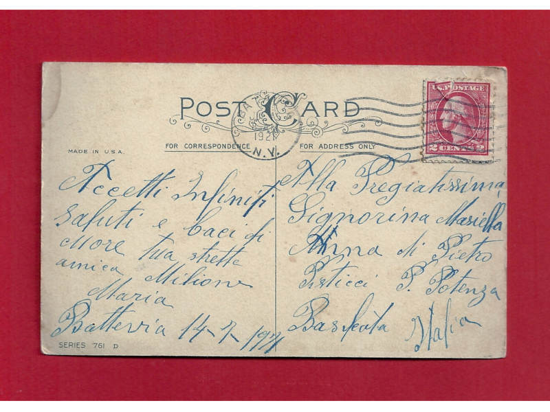 American post card 1921
